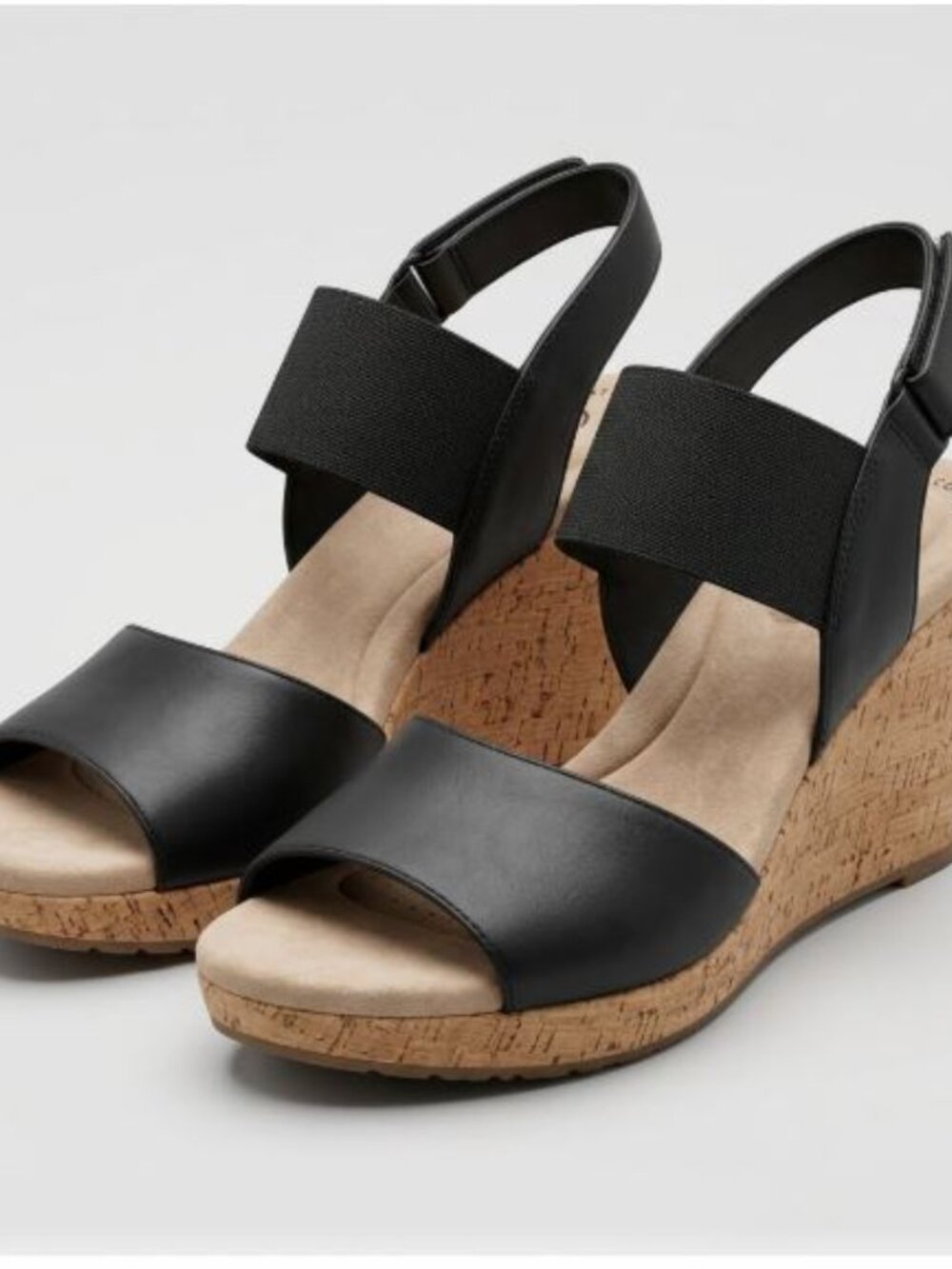 Clarks Size 9 Lafley Lily Women's Black 2.79inch Wedges